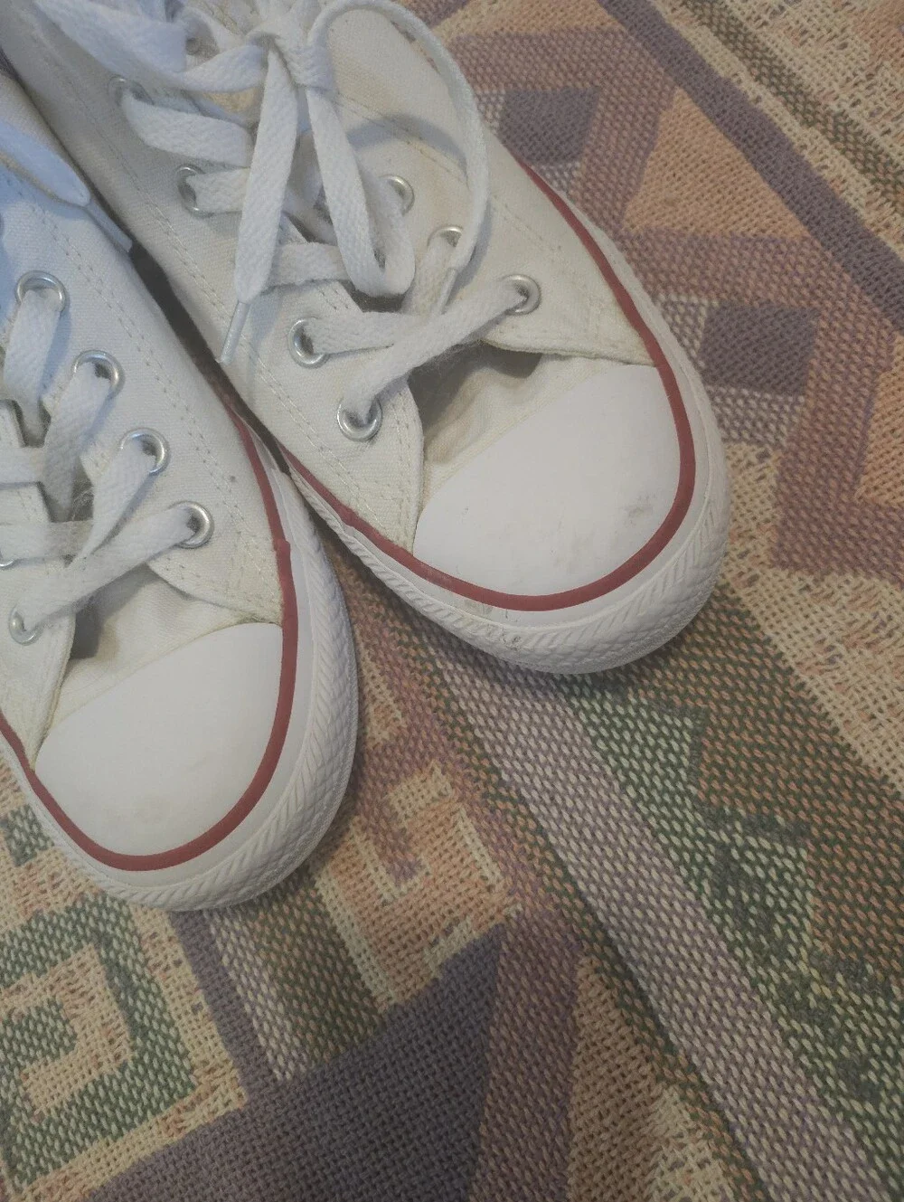 Converse White High Top Hidden Wedges Size 10